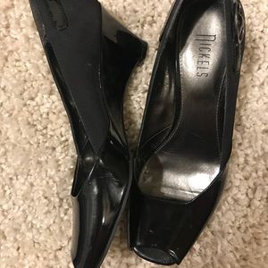 Black Wedges 8.5. Patent Leather